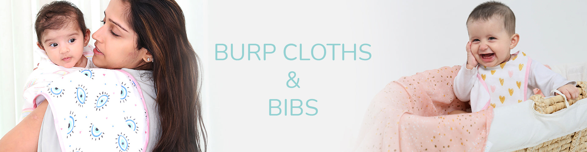Bamboo Muslin Bibs & Burp Cloths