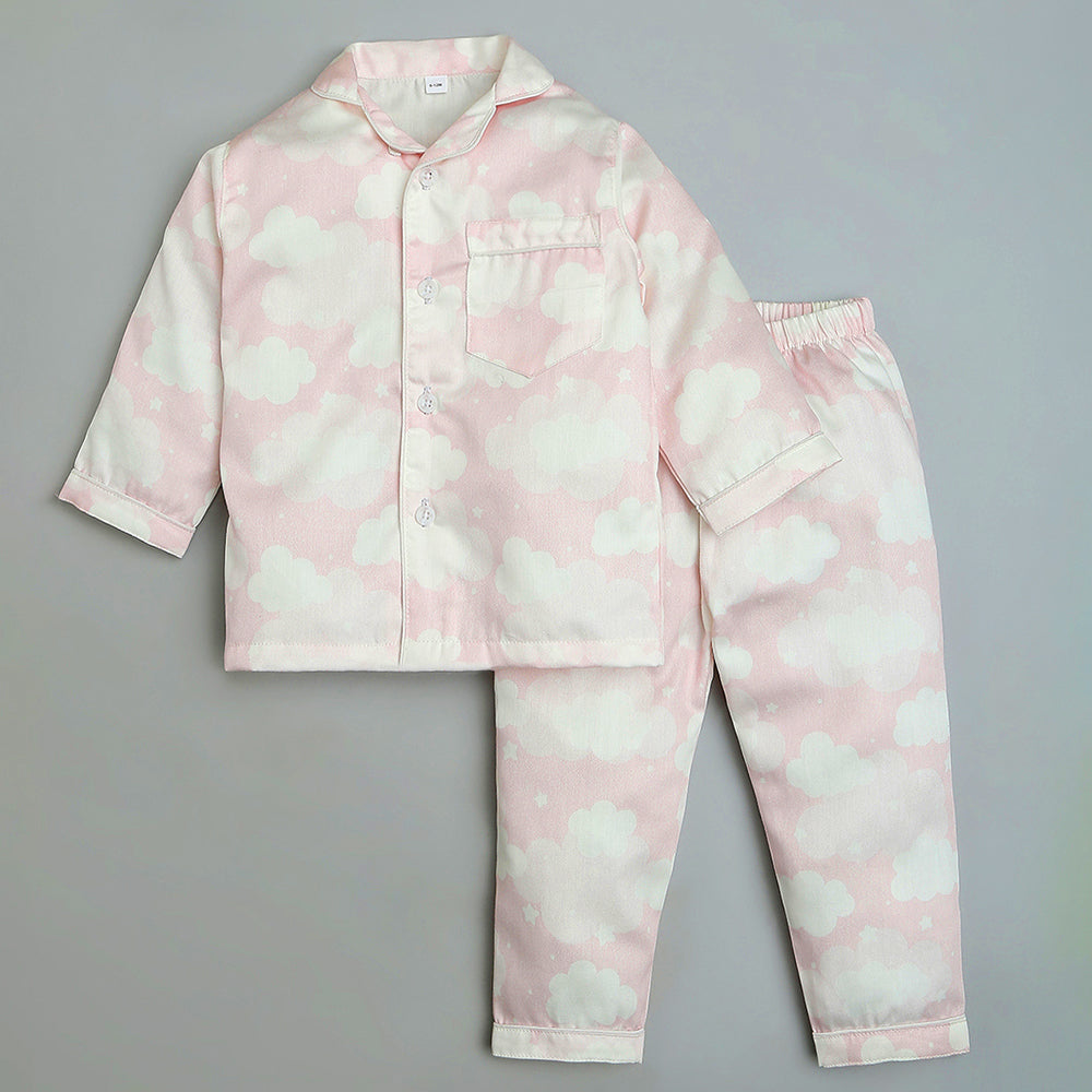 Organic Cotton Night Suit - Cloud Pink