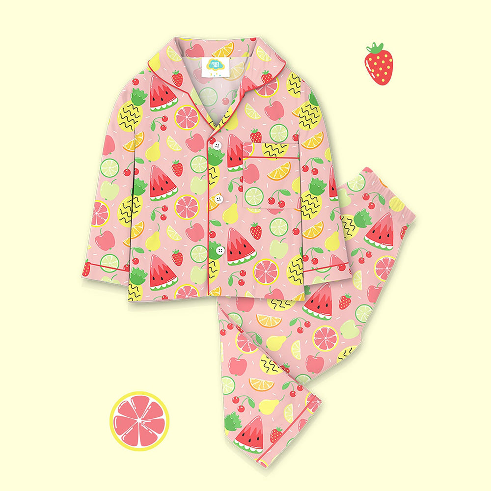 Pure Cotton Night Suit - Tropical