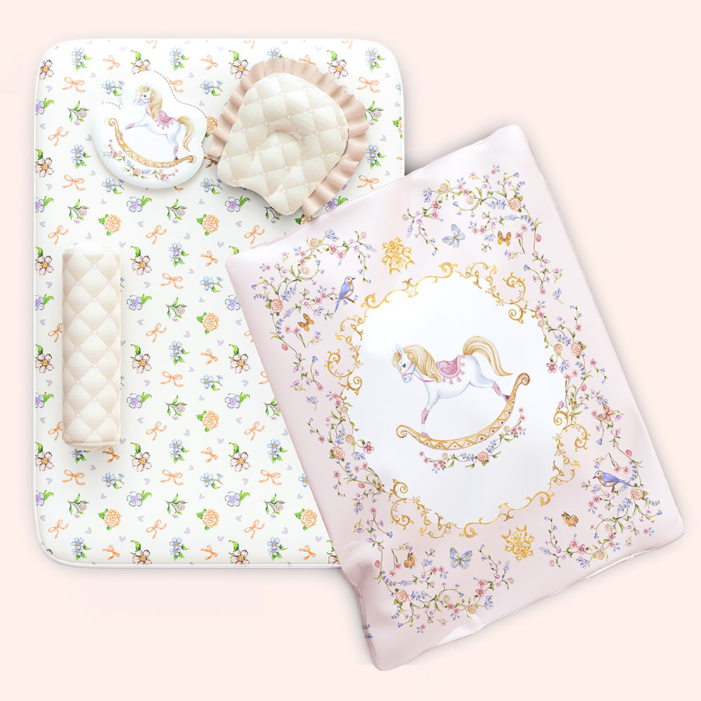 6 Pc Organic New Born Bed Set - Heirloom