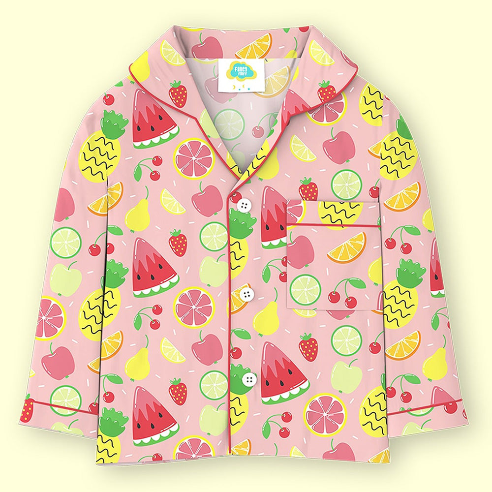Pure Cotton Night Suit - Tropical