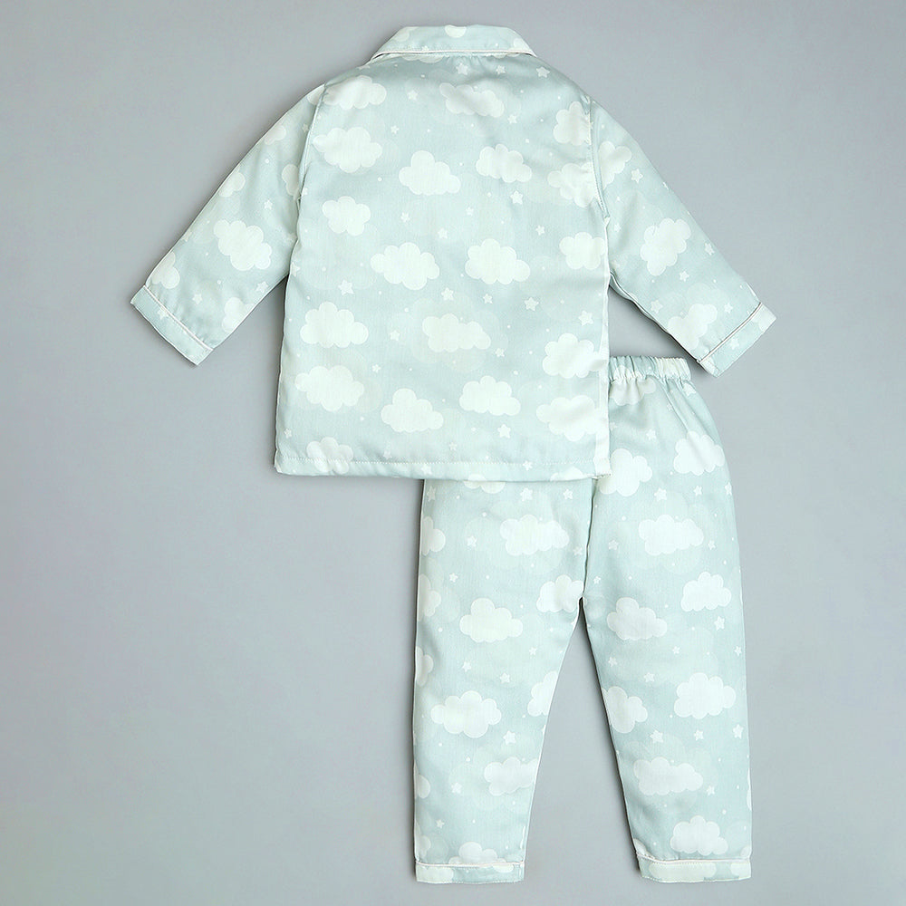 Organic Cotton Night Suit - Cloud Grey