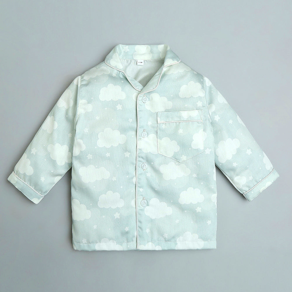Organic Cotton Night Suit - Cloud Grey