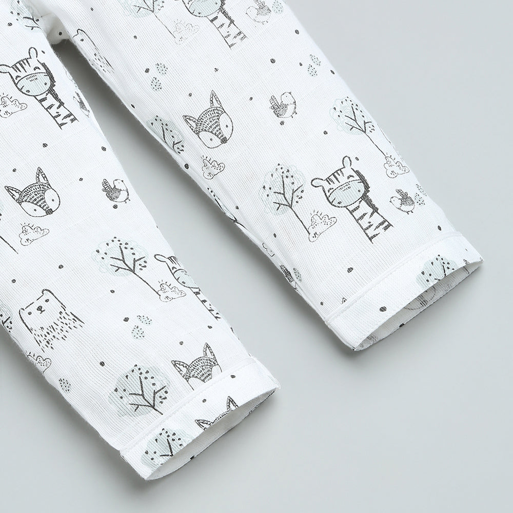 Bamboo Muslin Night Suit - Wildlings