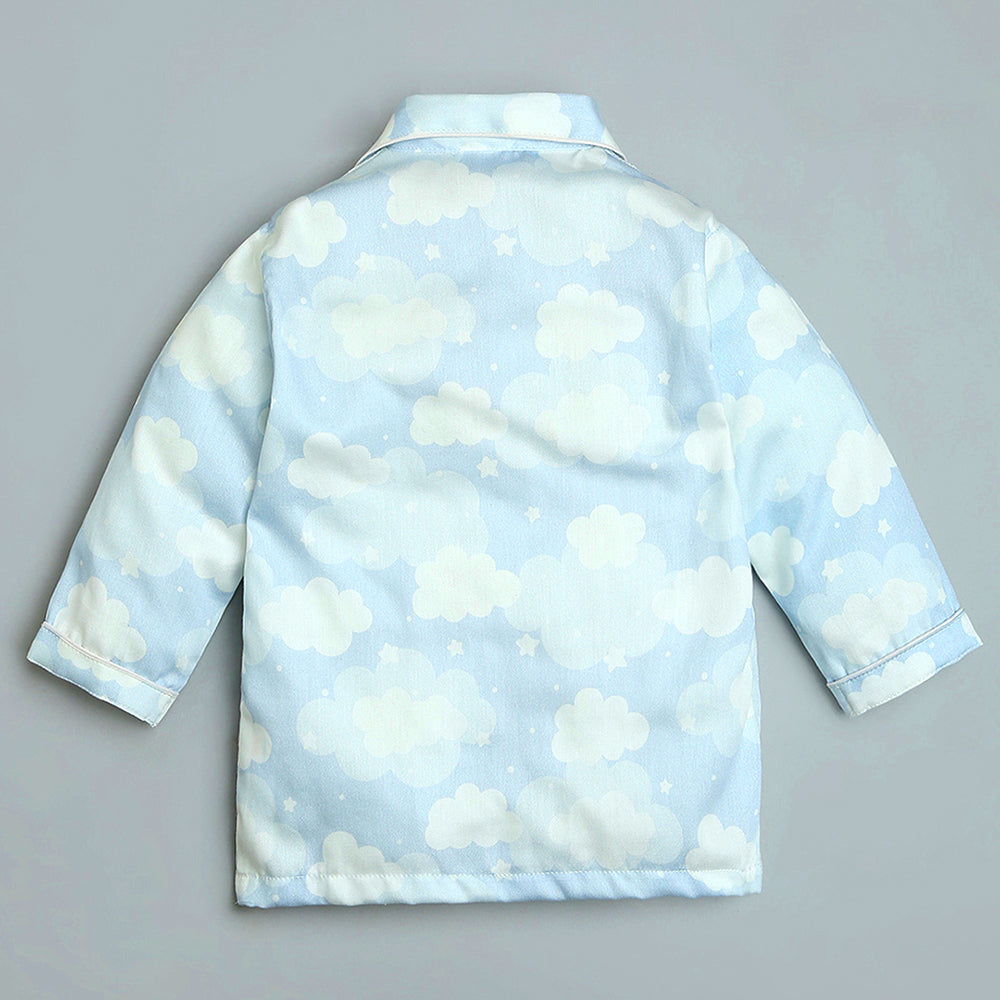 Organic Cotton Night Suit - Cloud Blue