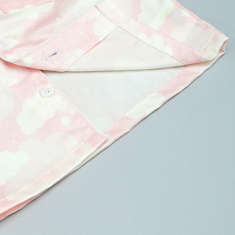 Organic Cotton Night Suit - Cloud Pink