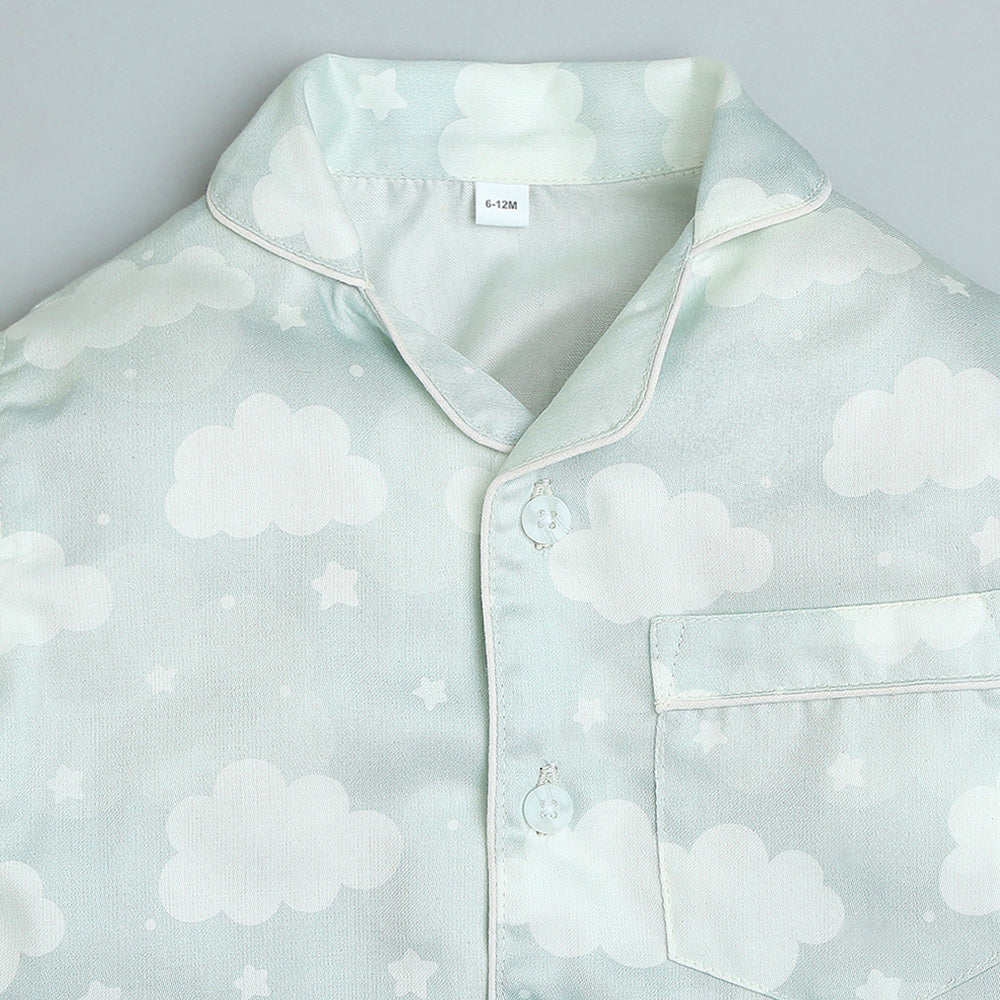 Organic Cotton Night Suit - Cloud Grey