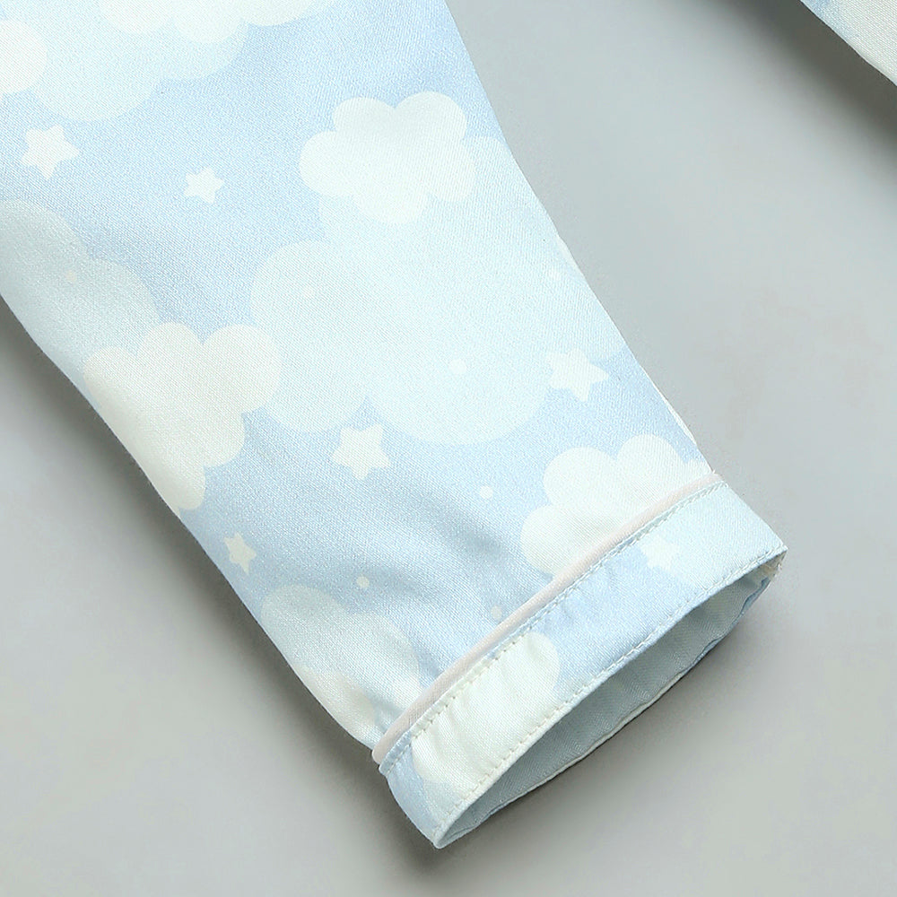 Organic Cotton Night Suit - Cloud Blue