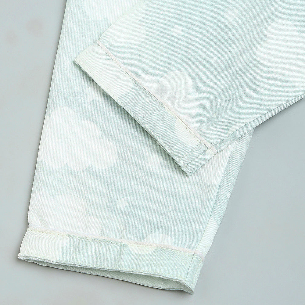 Organic Cotton Night Suit - Cloud Grey