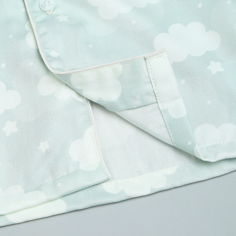 Organic Cotton Night Suit - Cloud Grey