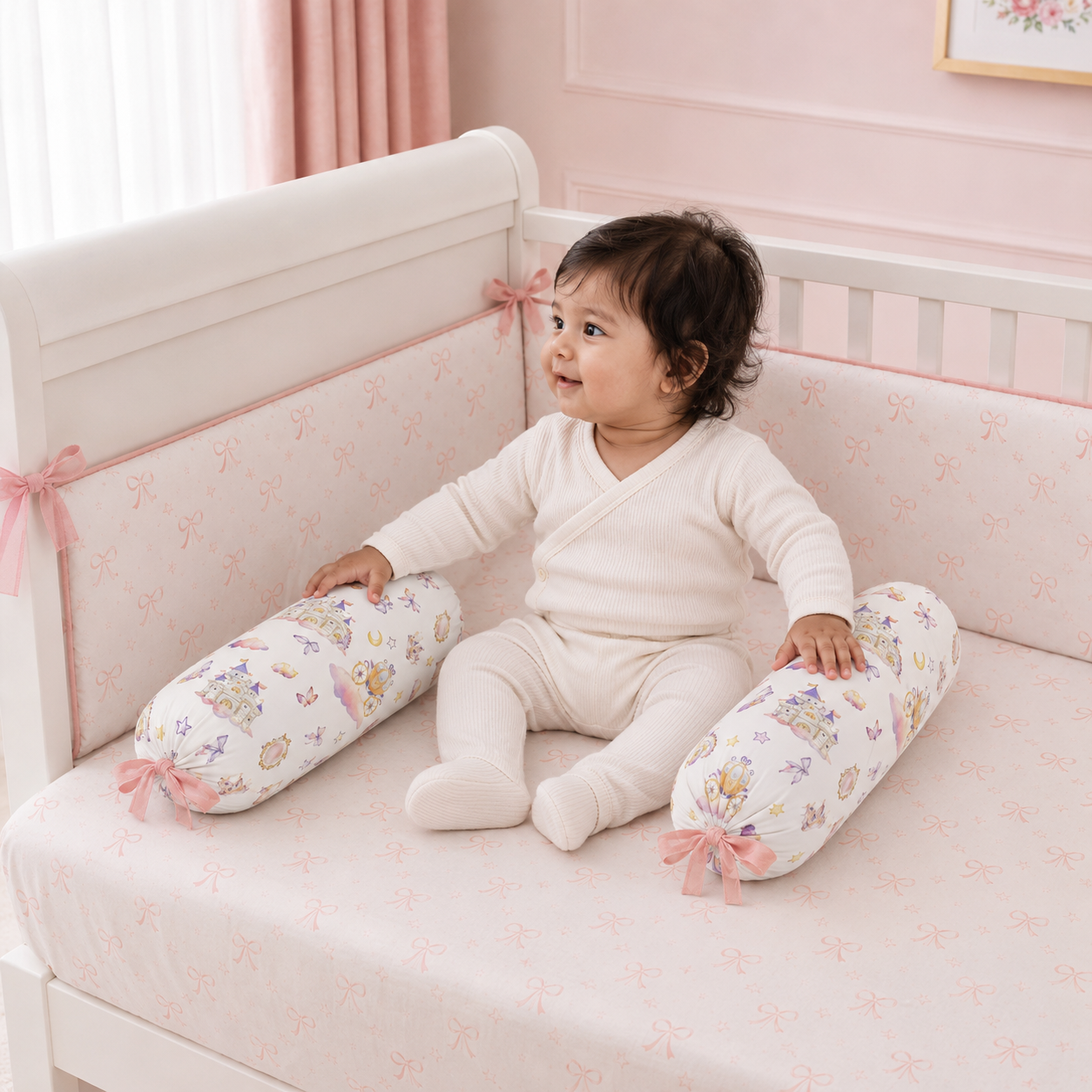 Set of 2 Organic Bolsters - Princess