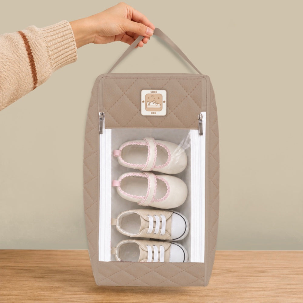 Organic Shoe Bag - Beige