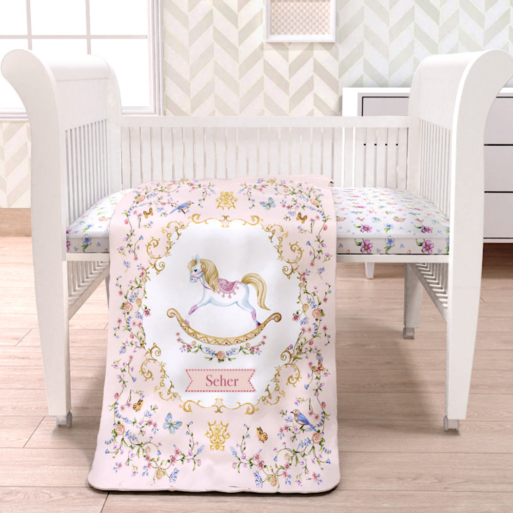 7 Pc Organic Baby Cot Bedding Set - Heirloom