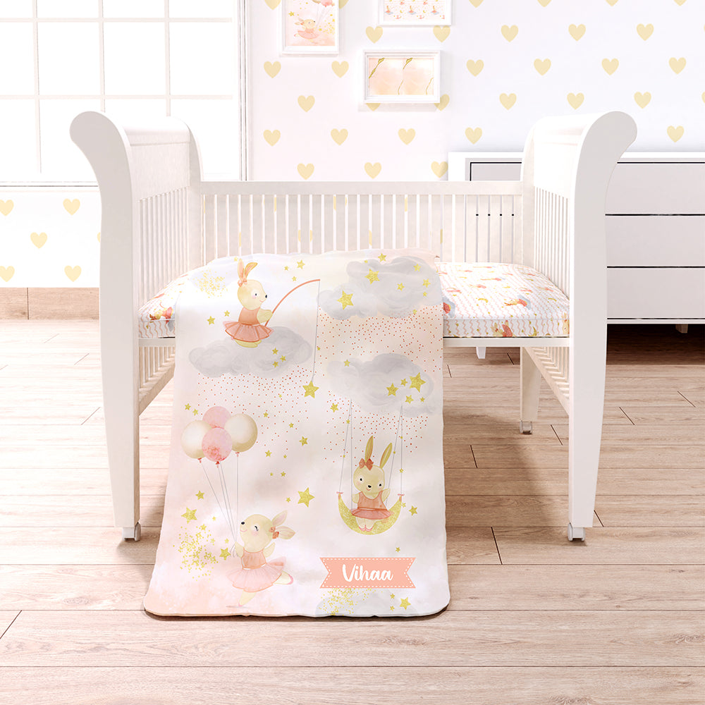 7 Pc Organic Baby Cot Bedding Set Day Dream Fancy Fluff