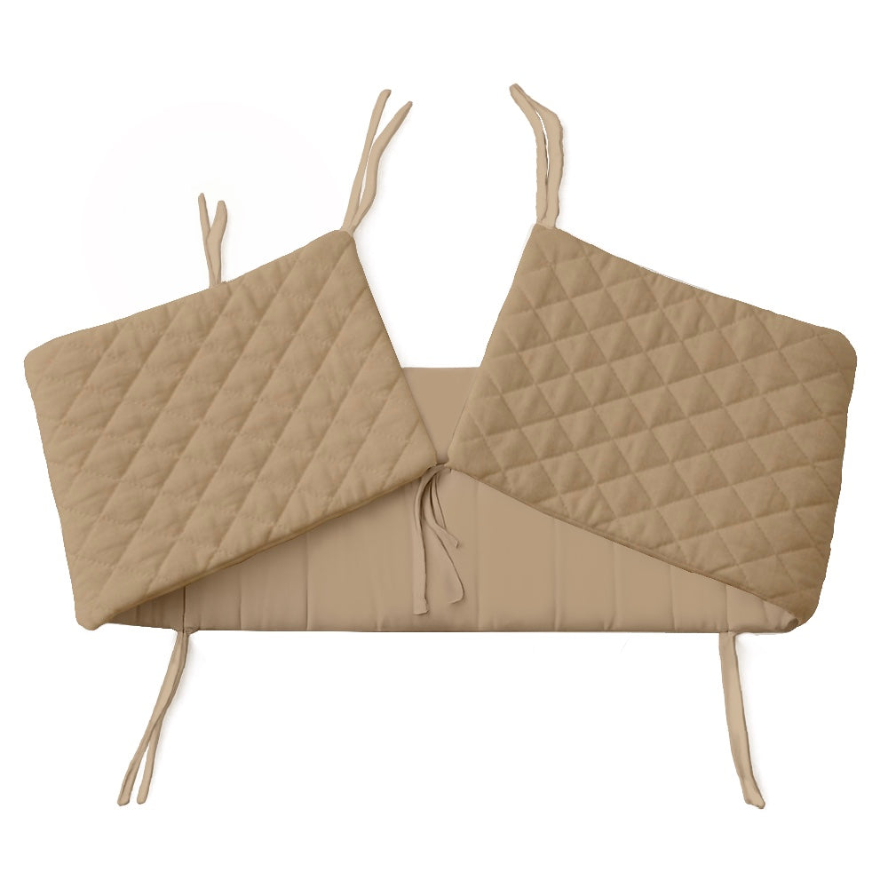 Organic Full Cot Bumper - Beige