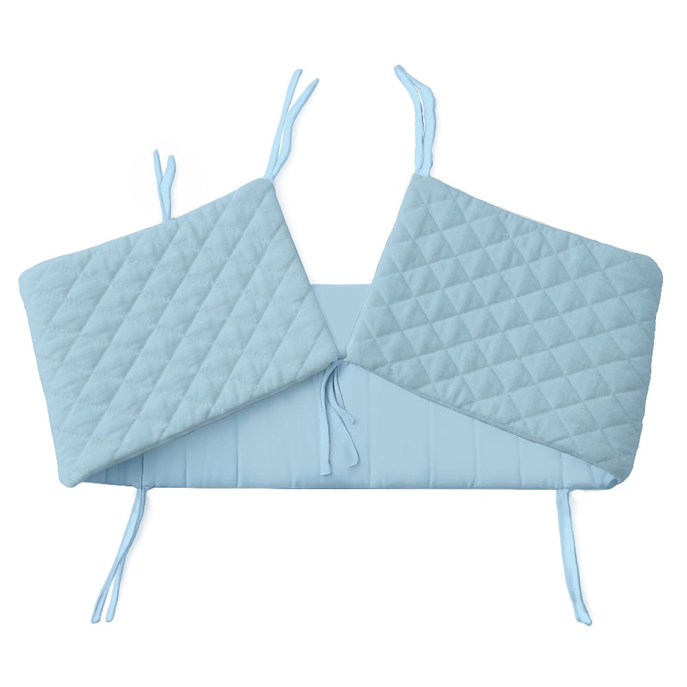 Organic Half Cot Bumper - Blue
