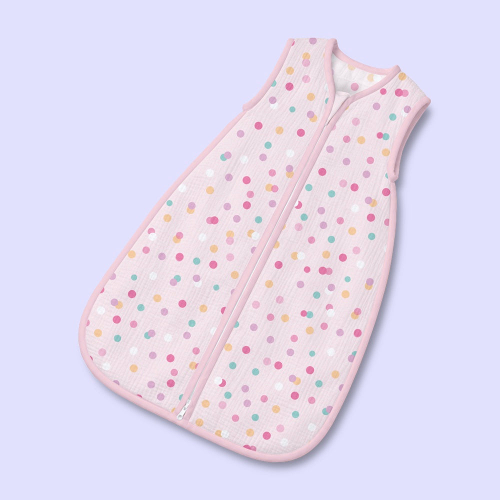 Bamboo Muslin Sleeping Bag - Confetti