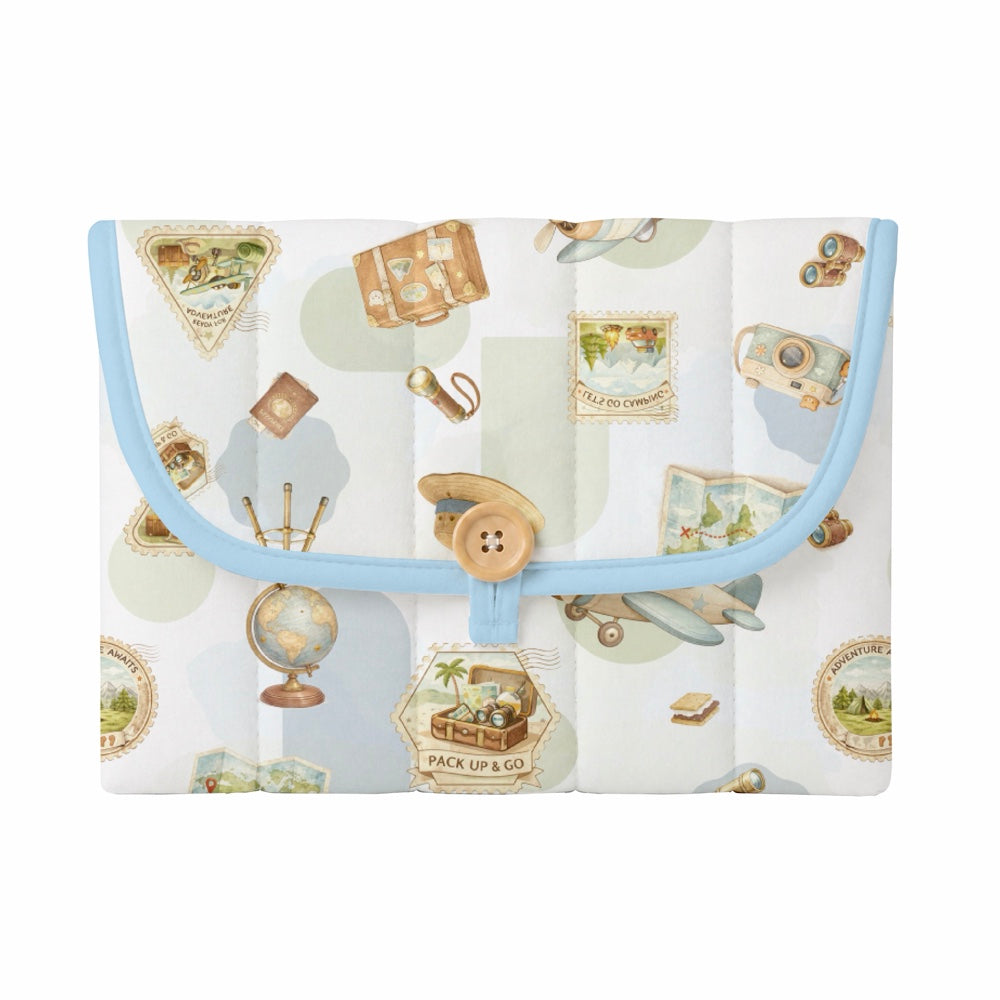 Organic Portable Changing Mat - Globetrotter