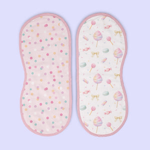 Pack of 2 Bamboo Muslin Burp Cloths - Cotton Candy
