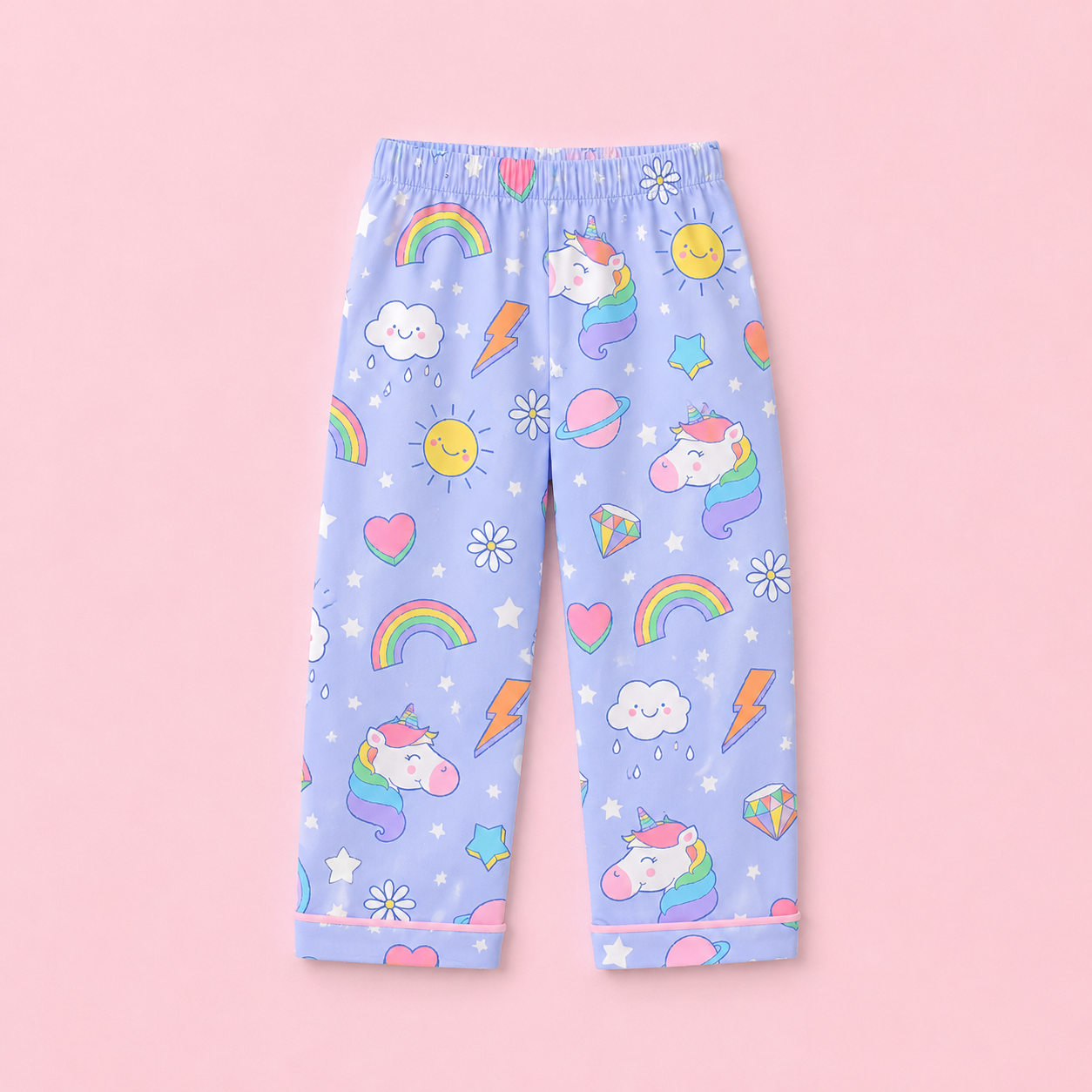 Pure Cotton Night Suit - Diamond