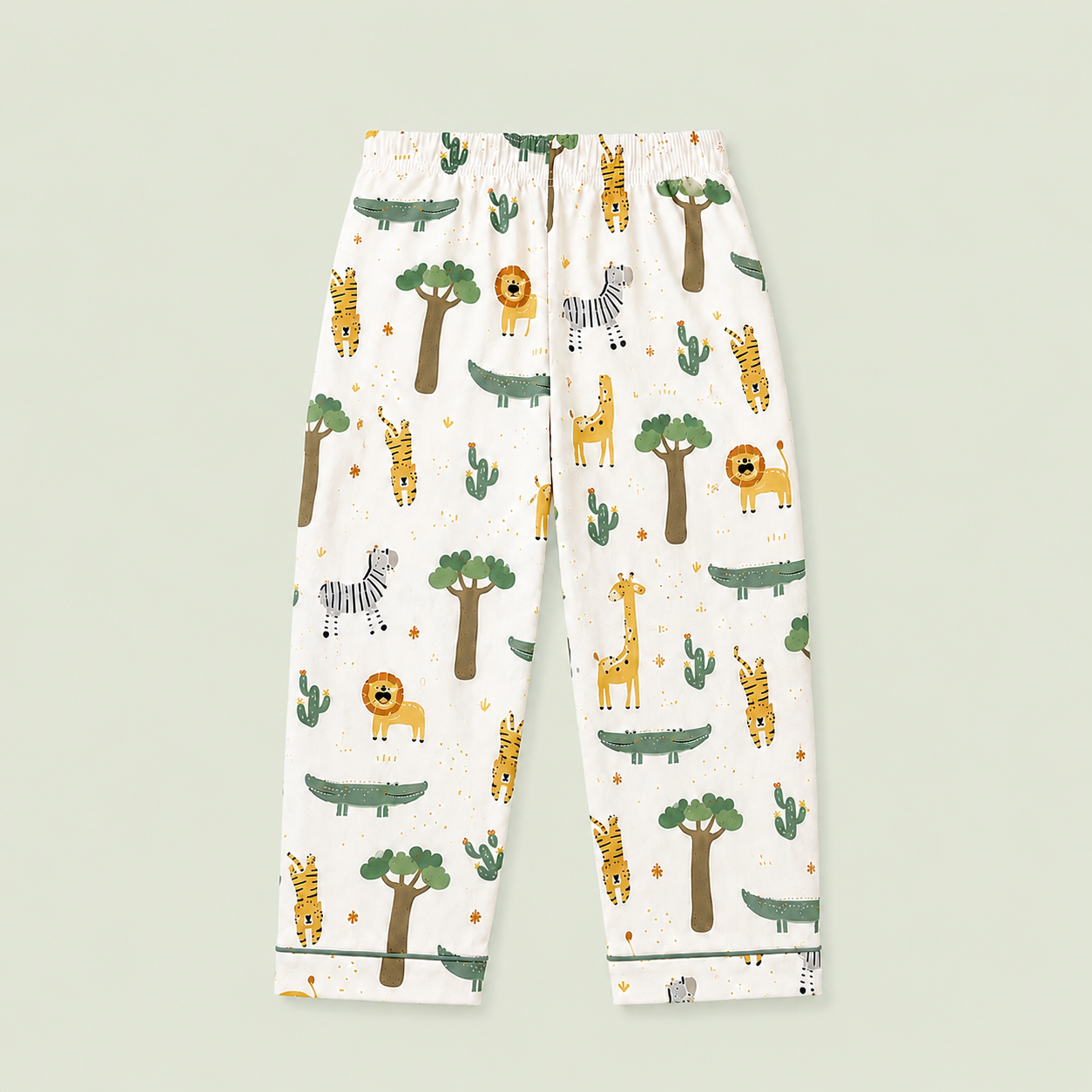 Pure Cotton Night Suit - Safari