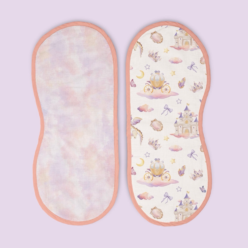 Pack of 2 Bamboo Muslin Burp Cloths - Fairytale