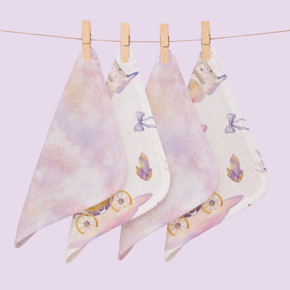 Pack of 4 Bamboo Muslin Napkins - Fairytale
