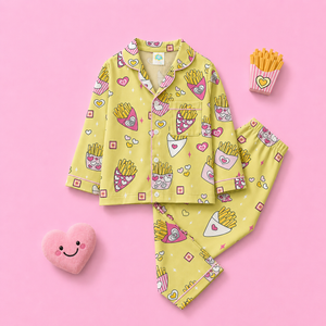 Pure Cotton Night Suit - French Fries