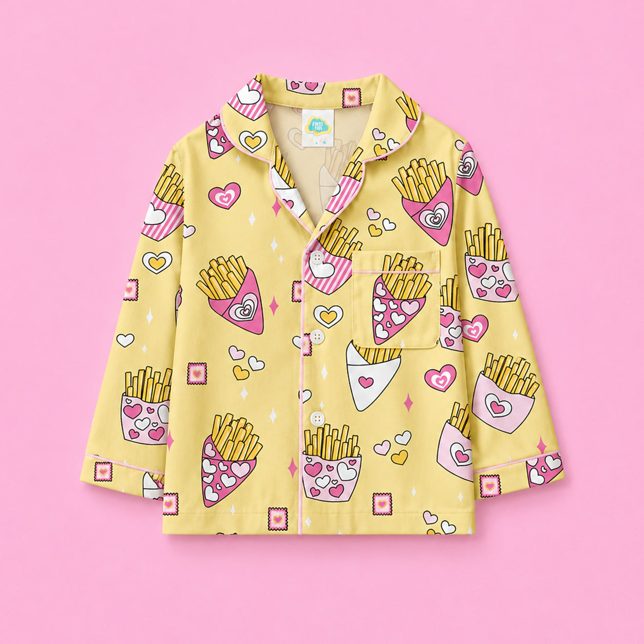 Pure Cotton Night Suit - French Fries