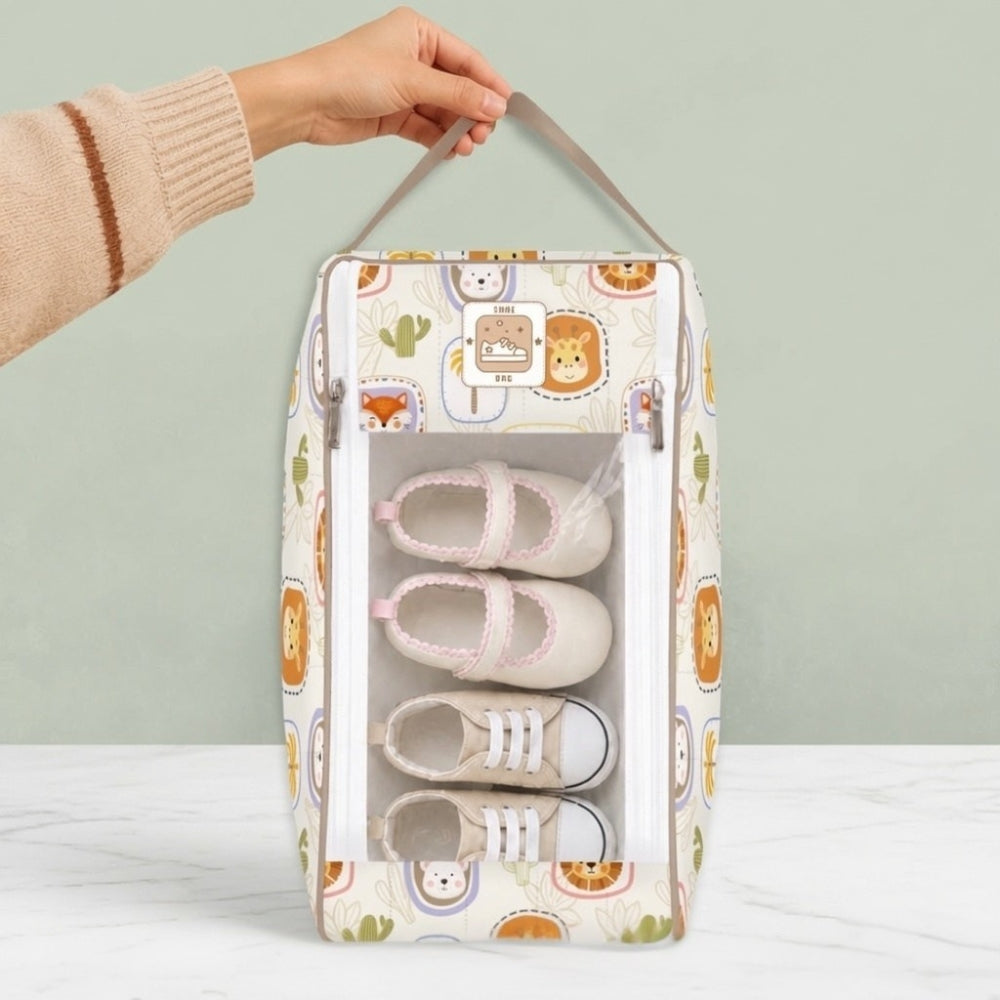 Organic Shoe Bag - Happy Faces