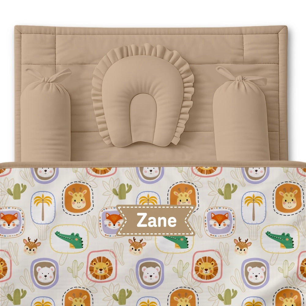 5 Pc Bamboo Muslin Nap Pack - Jungle Buddies
