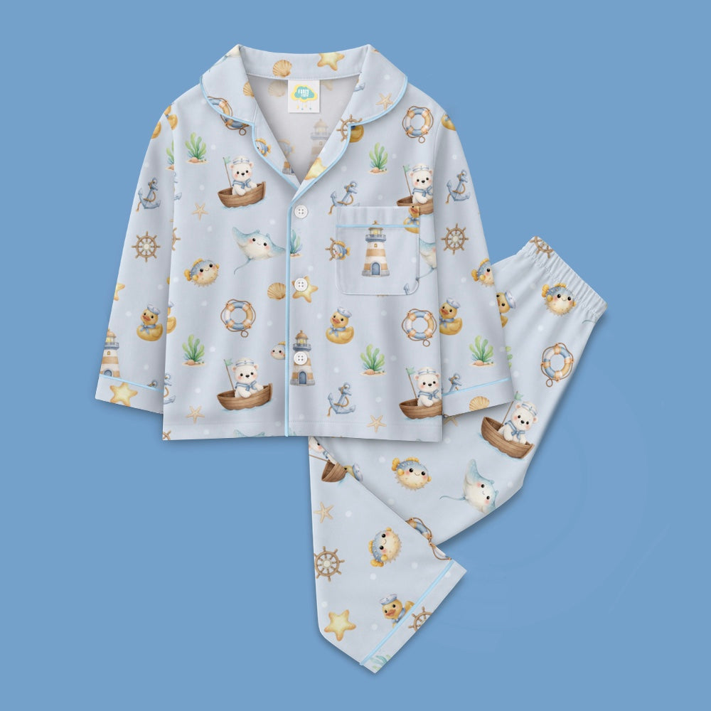 Organic Night Suit - Ocean Pals
