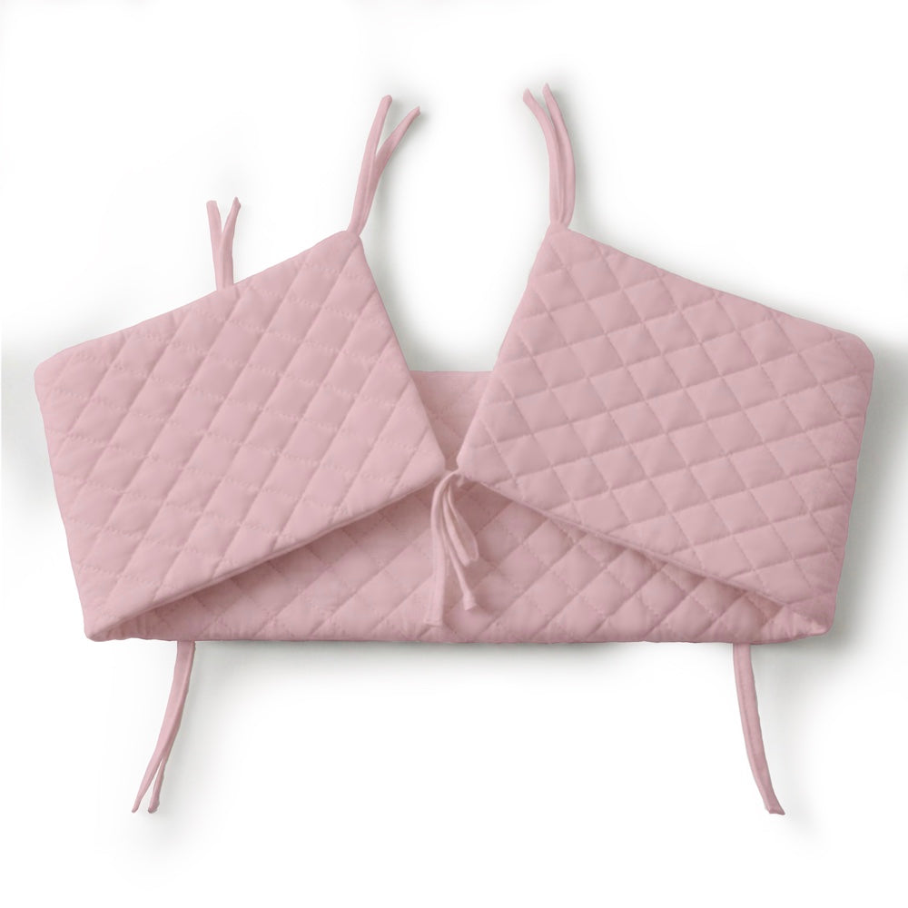 Organic Half Cot Bumper - Pink