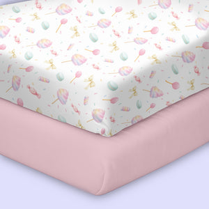Pack of 2 Organic Fitted Sheet - Sugar Rush