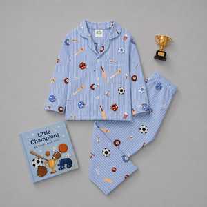 Pure Cotton Night Suit - Sporty
