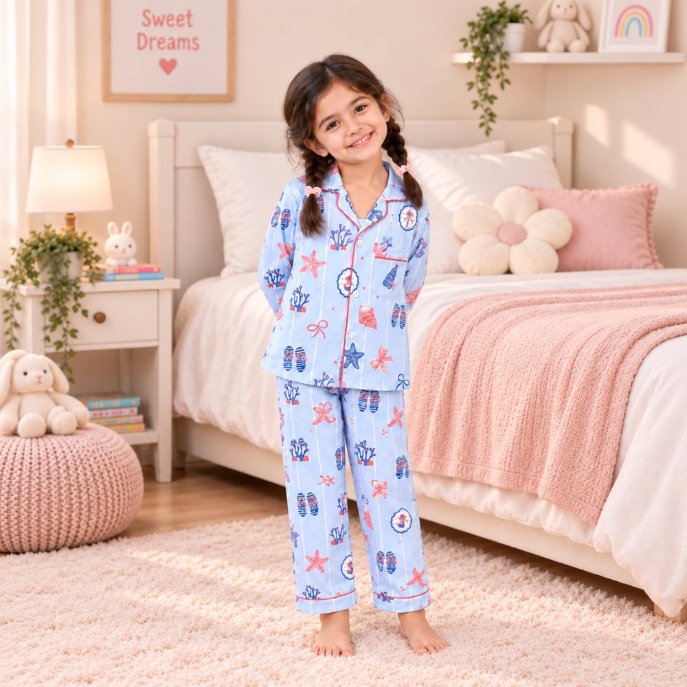 Pure Cotton Night Suit - Vacay Mode
