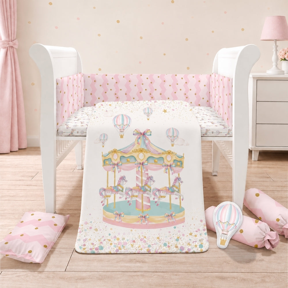 7 Pc Organic Cot Bedding Set -Wonderland