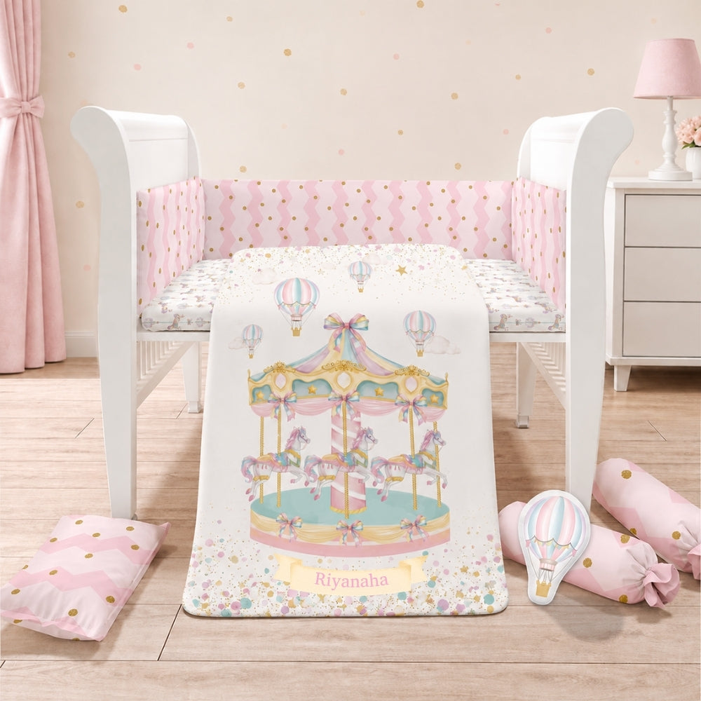 7 Pc Organic Cot Bedding Set -Wonderland