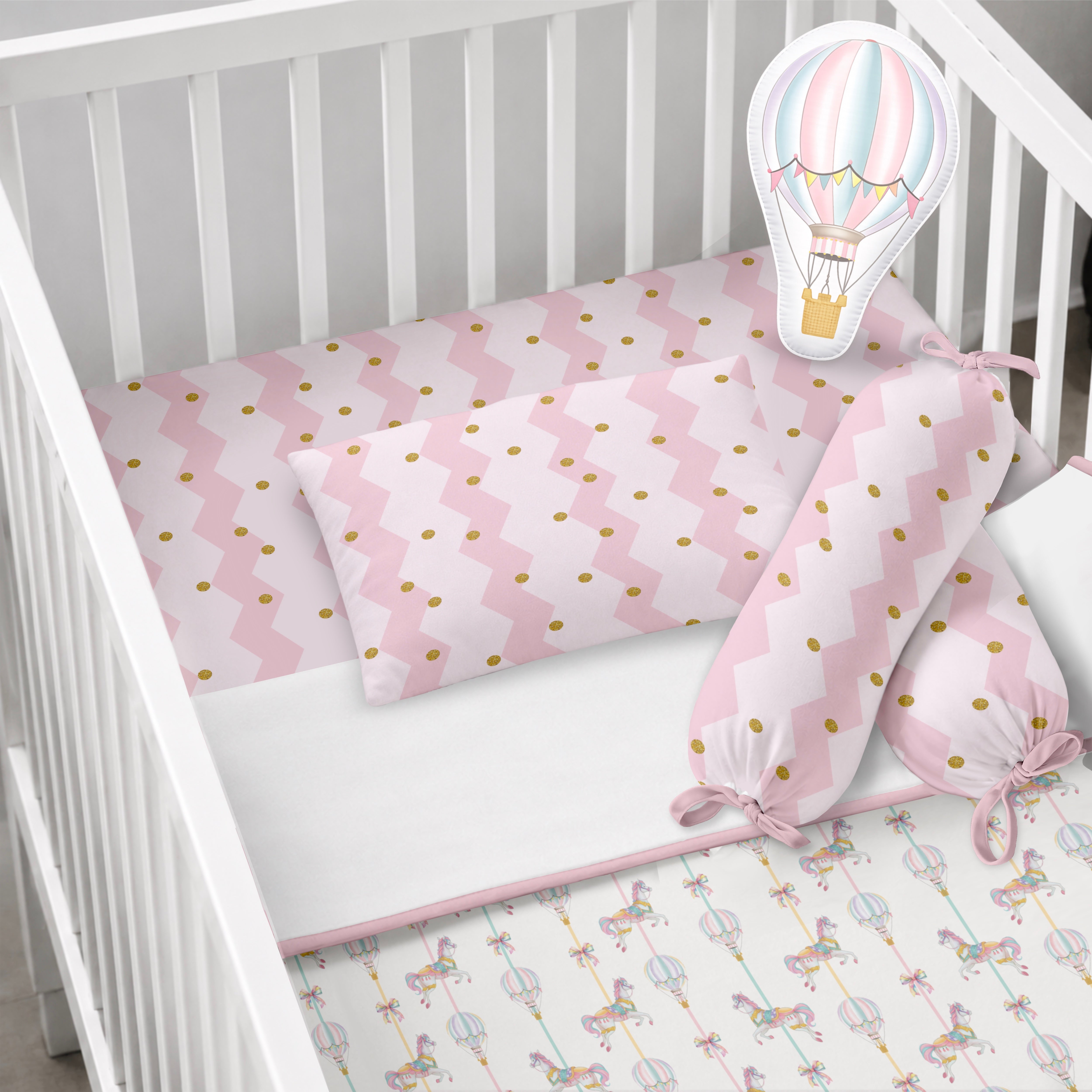6 Pc Organic Cot Bedding Set - Wonderland