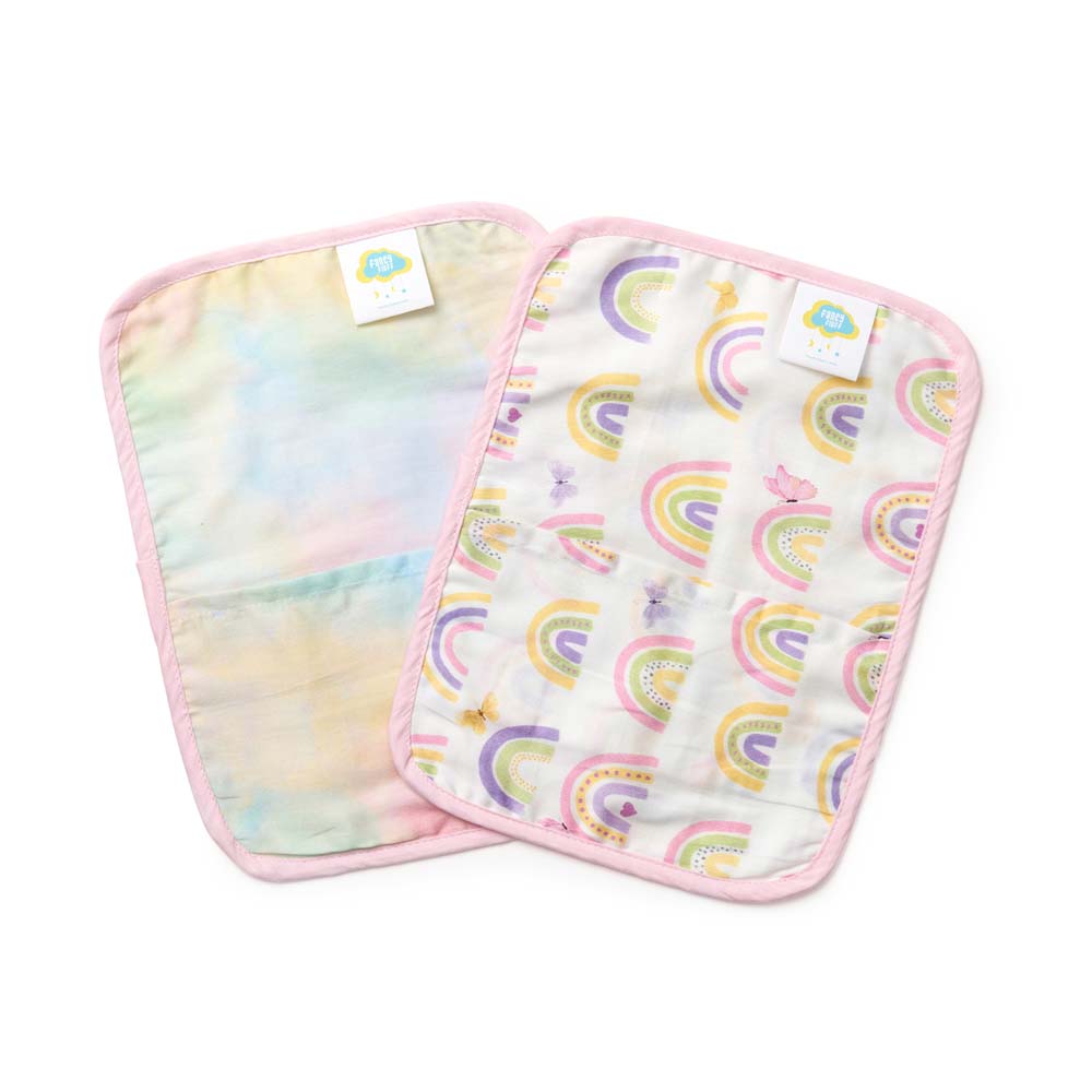 Set of 2 Organic Rai Pillow Cover - Rainbow Dreams
