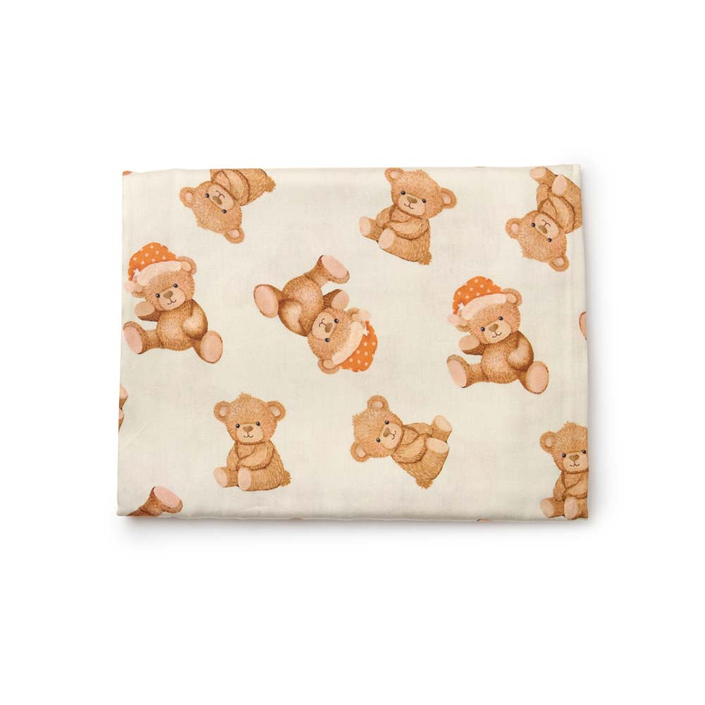 Organic Cot Bedsheet - Cuddle Bear