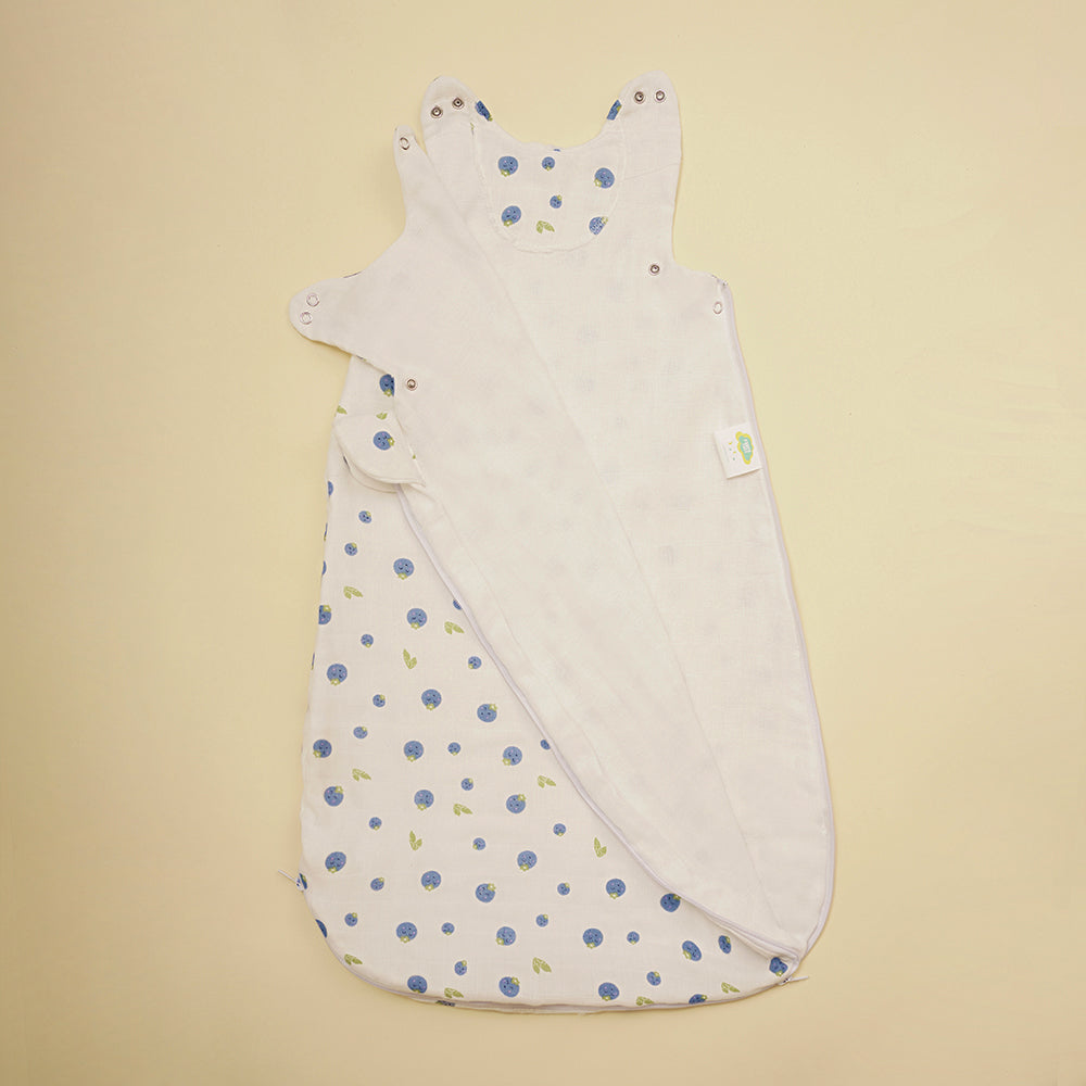 Bamboo Muslin Sleeping Bag - Blueberry