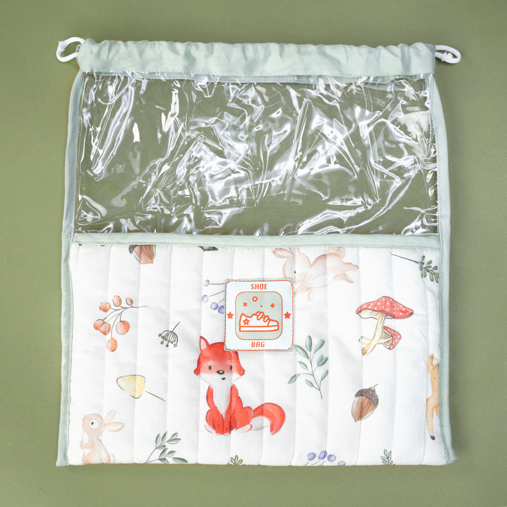 Organic Cotton Shoe Bag - Woodland