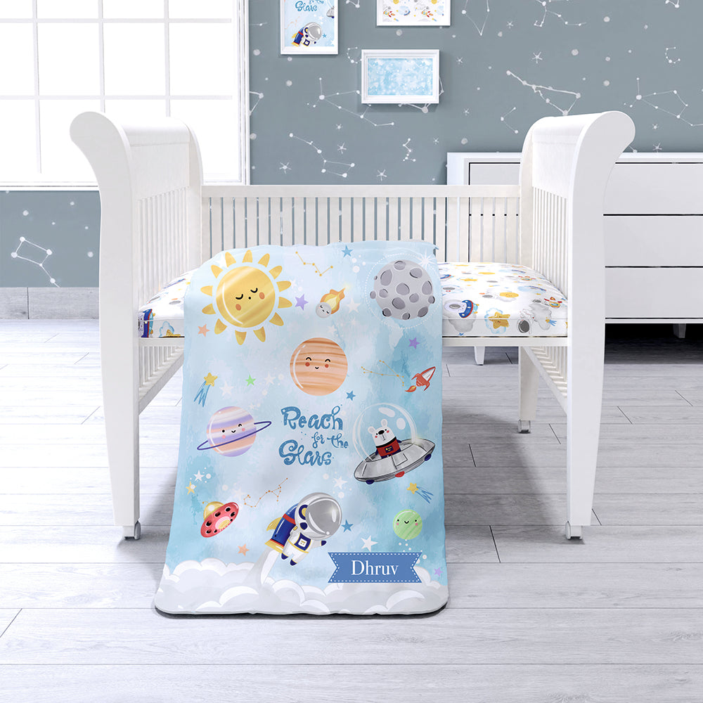 7 Pc Organic Baby Cot Bedding Set Nova Fancy Fluff