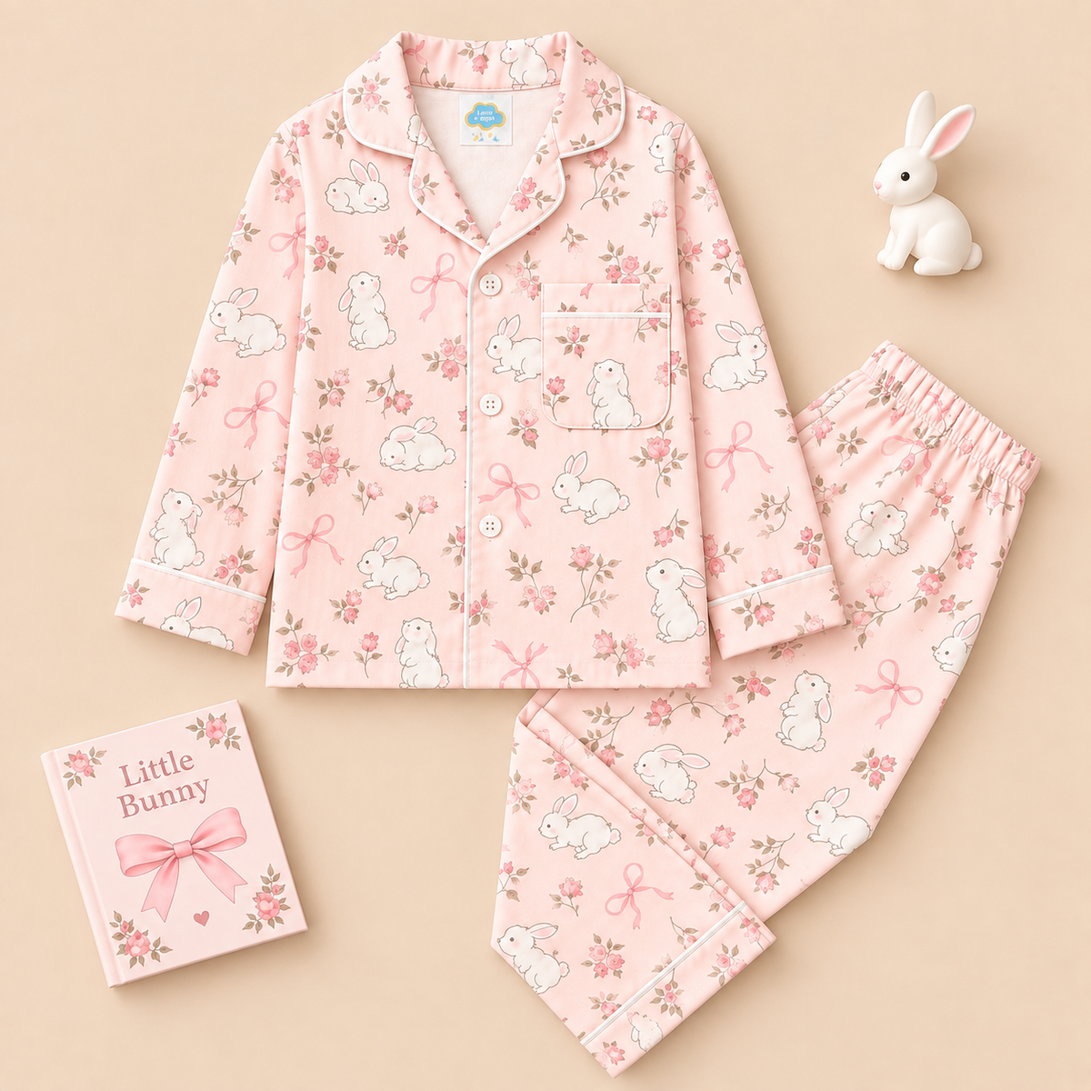 Pure Cotton Night Suit - Bunny