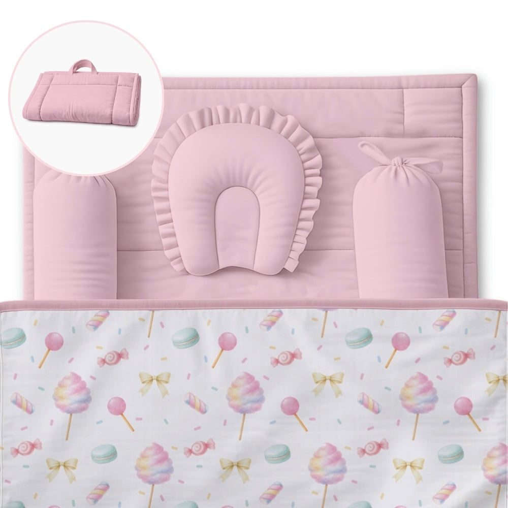 5 Pc Bamboo Muslin Nap Pack - Cotton Candy