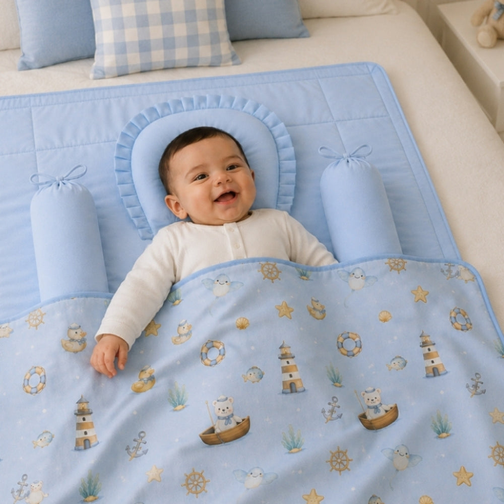 5 Pc Bamboo Muslin Nap Pack - Bay Breeze