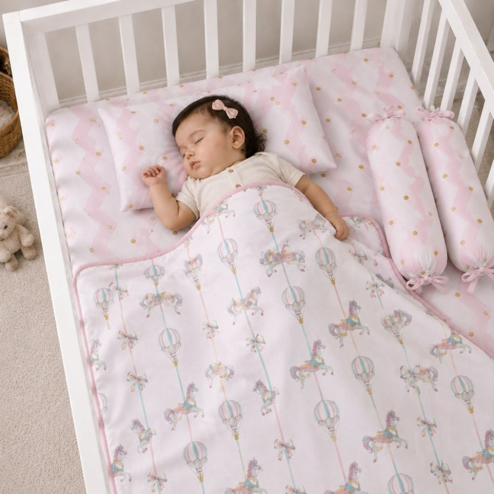 6 Pc Organic Cot Bedding Set - Wonderland