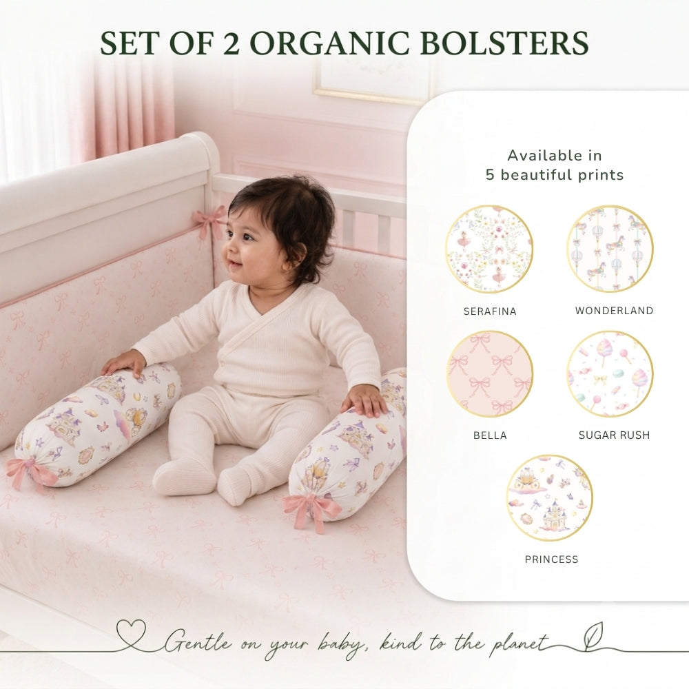 Set of 2 Organic Bolsters - Sugar Rush