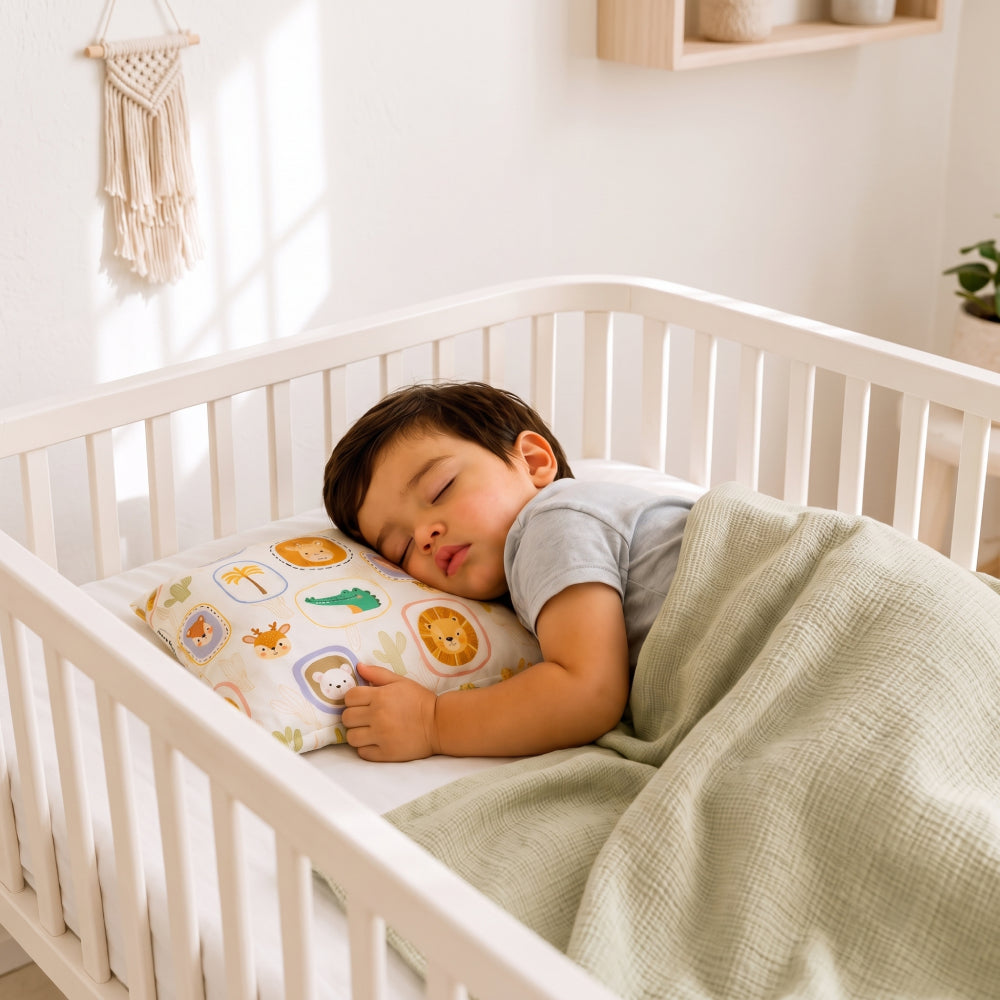 Organic Baby Pillow - Happy Faces
